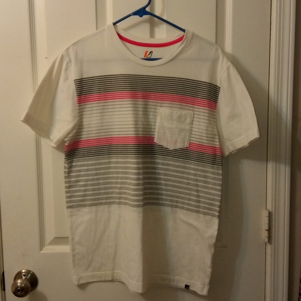 Men's Striped T-shirt w/pocket by Amplify